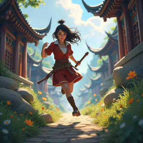 Ghibli Styled RPG Platformer Trailer Art