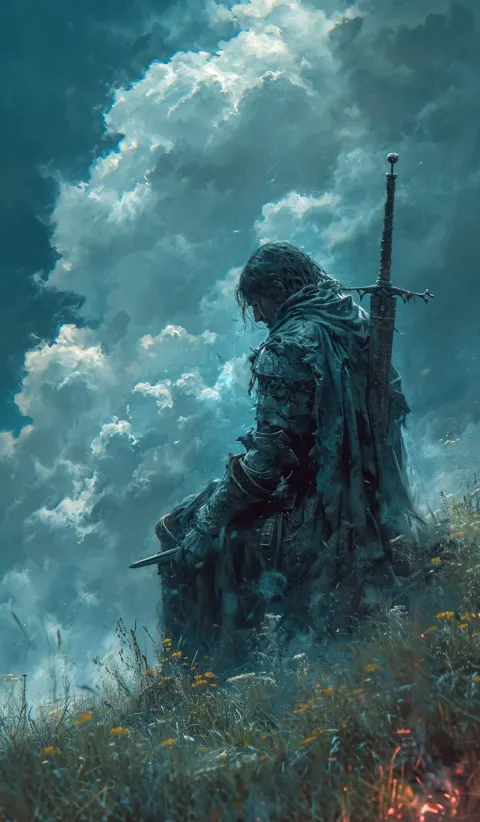 Knight Outdoor Ethereal Dream Scene