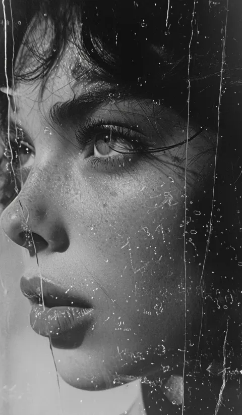 Woman 1972 Black White Portrait