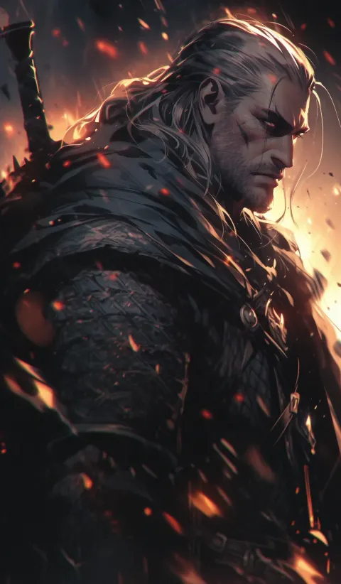Witcher Dark Atmospheric Portrait