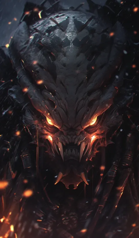 Predator Movie Dark Horror Portrait