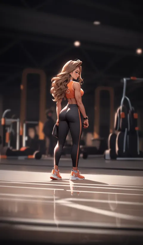 Fitness Trainer Girl Full Body