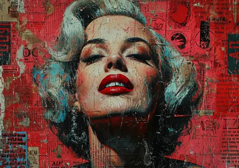 Contemporary painting of Marilyn Monroe