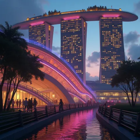 Neonpunk Singapore Pavilion at the World Expo