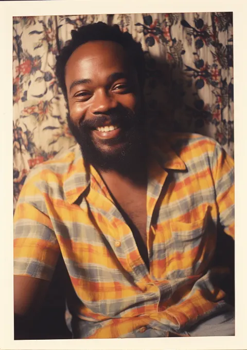 Man Polaroid Portrait Vintage
