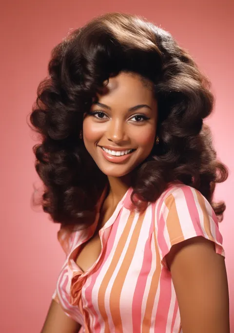 Woman 1960s Fashion Wavy Hair