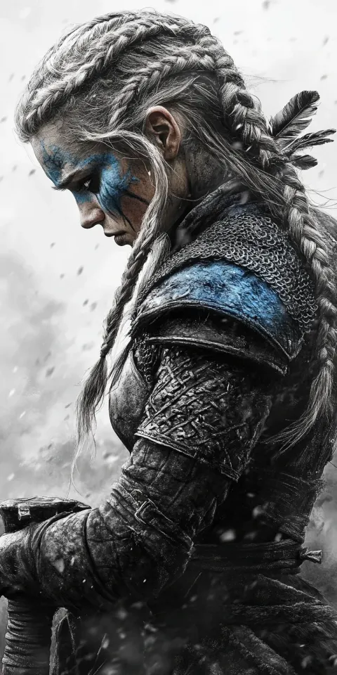 Viking Warrior Woman War Paint
