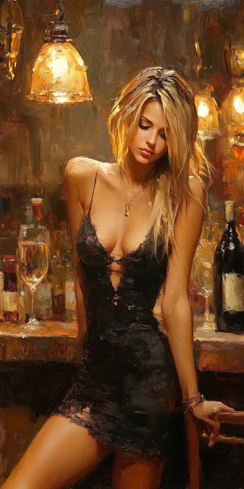 Woman Brushstroke Portrait Painting