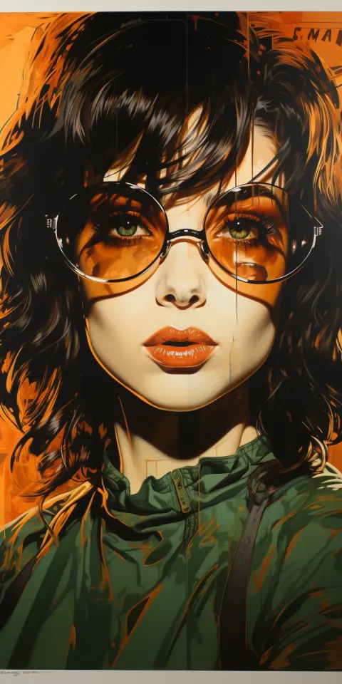 Woman Colored Painting Detail