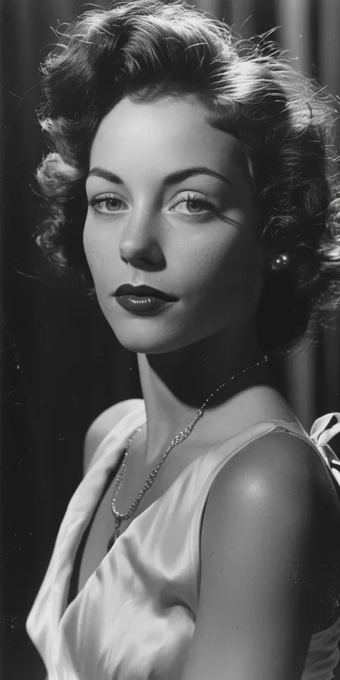 Vintage Hollywood Glamour 1950s Portrait