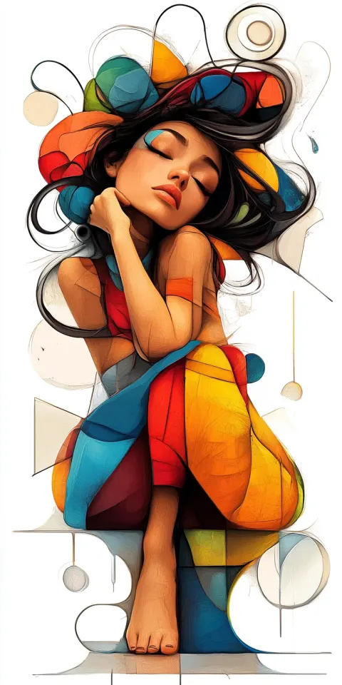 Beautiful Woman Surreal Fantasy Painting