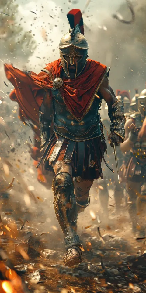 Spartan Warrior Battle Gear Crimson Bronze