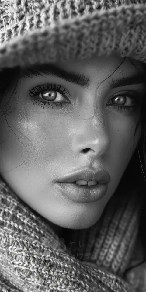 Fashion Model Black White Portrait Photography