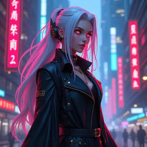 Sephiroth Reforged in Neon Cybernetic Detail