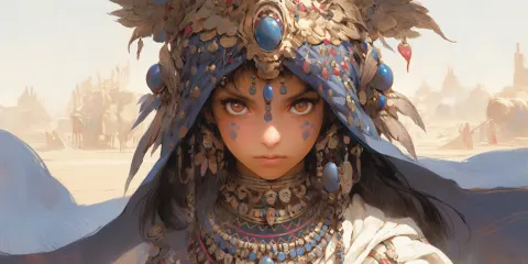 Psychedelic Dune Desert Warrior