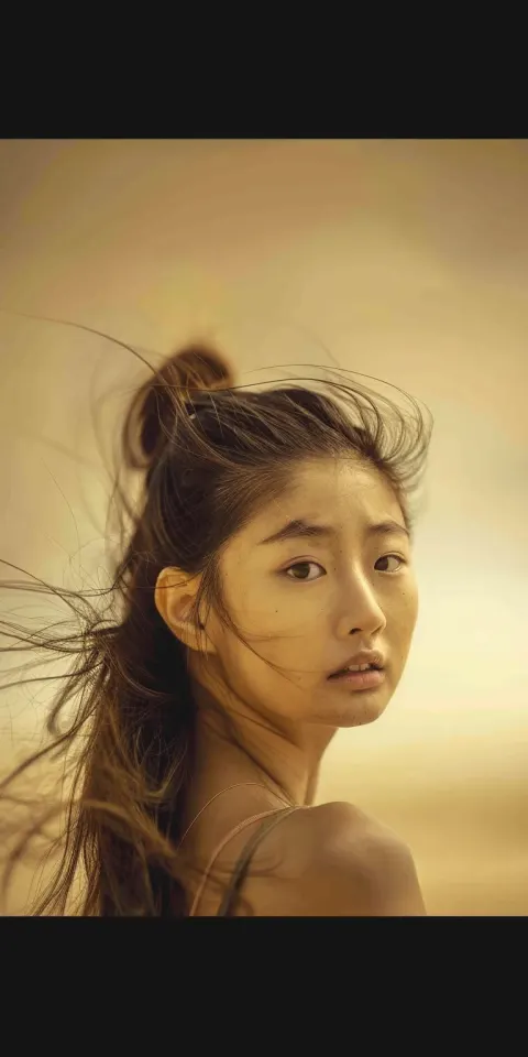 Asian Beauty Symmetrical Portrait Photography