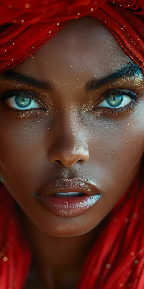 African Woman Head Wrap Portrait