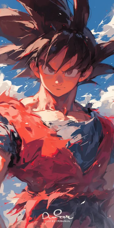 Goku Portrait Street Art Anime