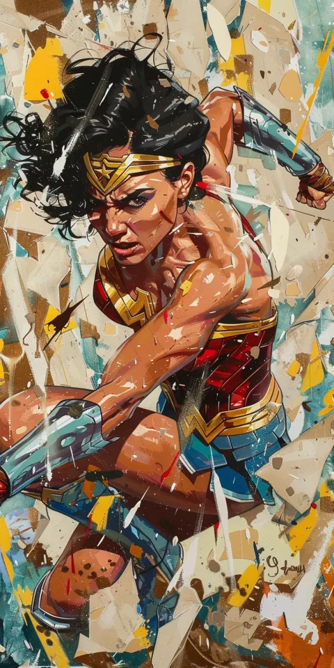Female Superhero Paper Wall Comic