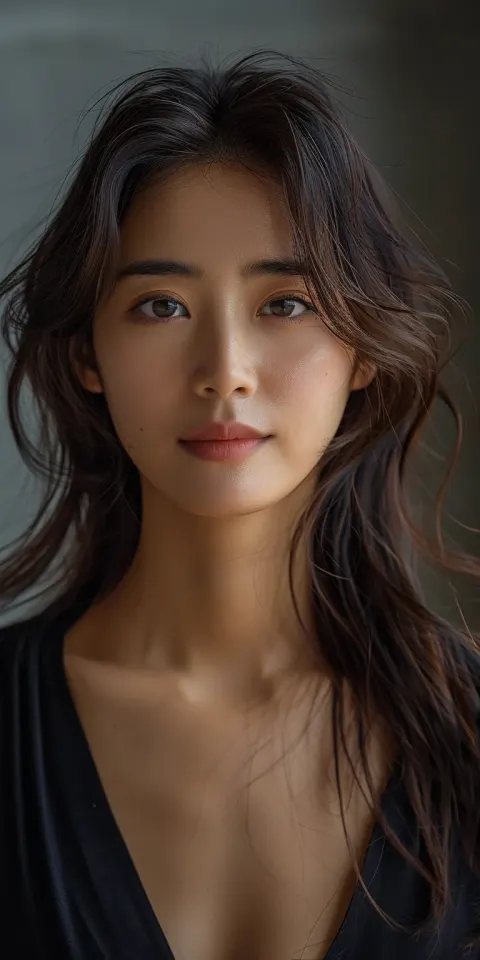 Korean Woman Headshot Beautiful Smile