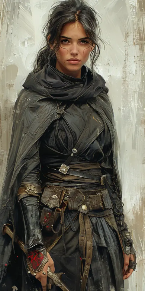 Female Elf Armor Dark Hair DND