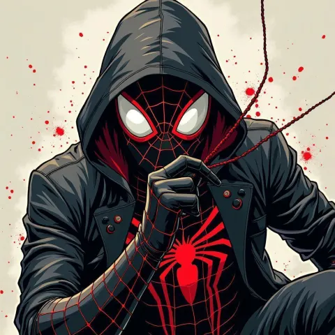 Spider Man Noir in Moody Manga Webs
