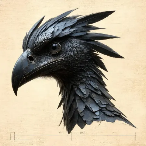 Darkiron Archaeopteryx in Precise Scientific Illustration