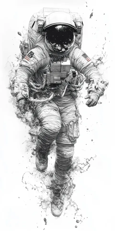 Female Astronaut Space Suit Detail