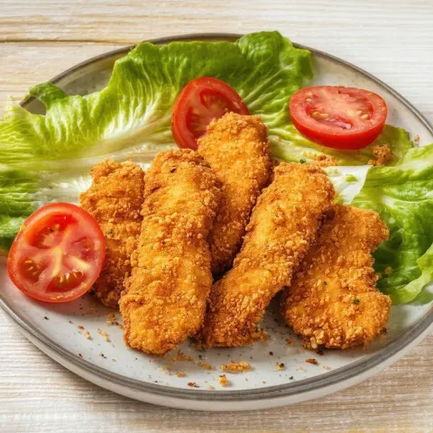 Crispy Chicken Fingers in Golden Food Photography