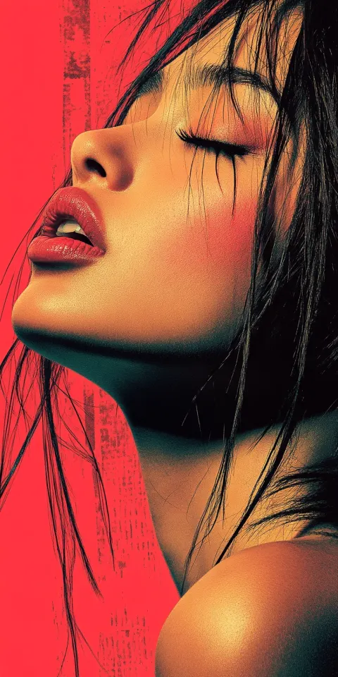 Woman Face Album Cover Halftone