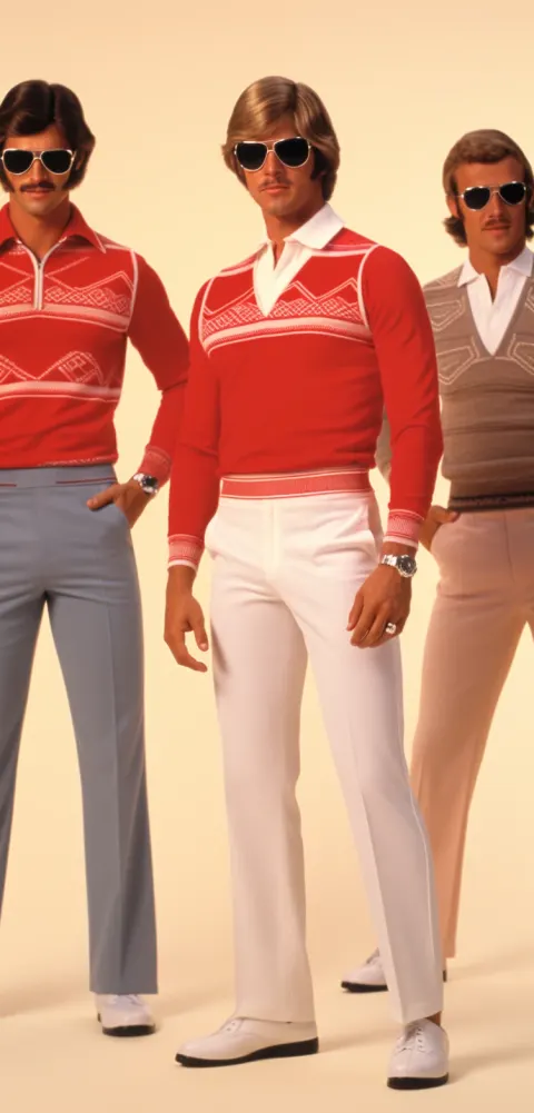 Men 1970s Tennis Vintage Photo