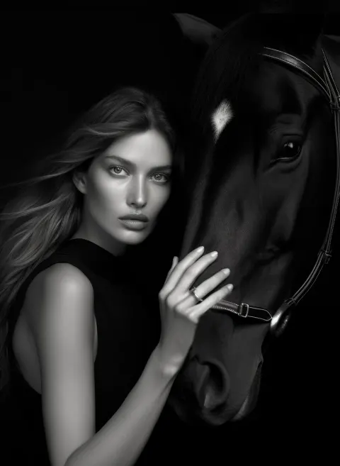 Woman Leaning Horse Jewelry