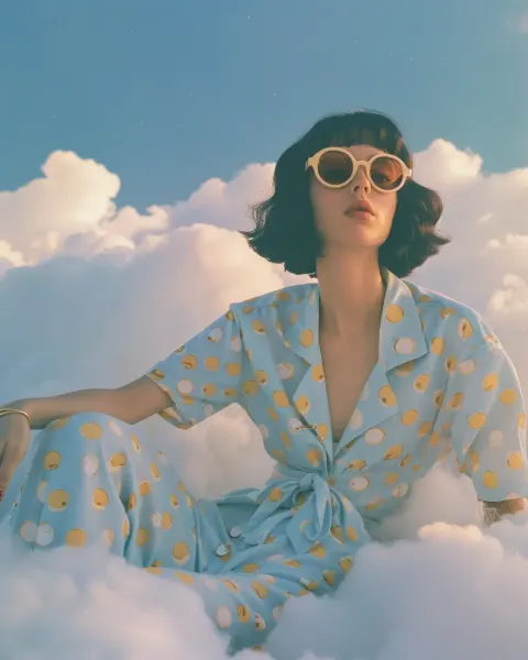 Woman Clouds Sunglasses