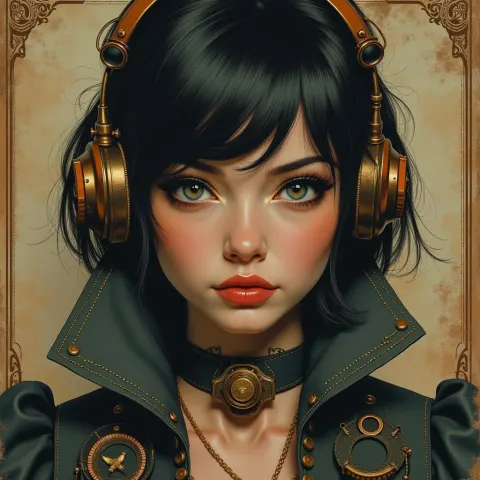 Lofi Steampunk Bioshock Gaze Into the Camera