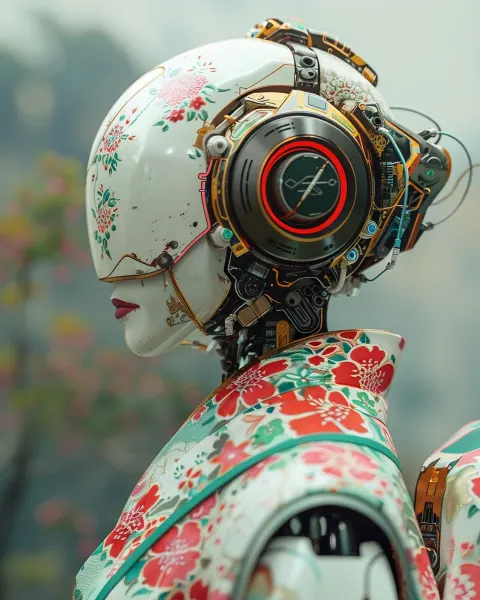 Cyberpunk Geisha Colorful Ultra