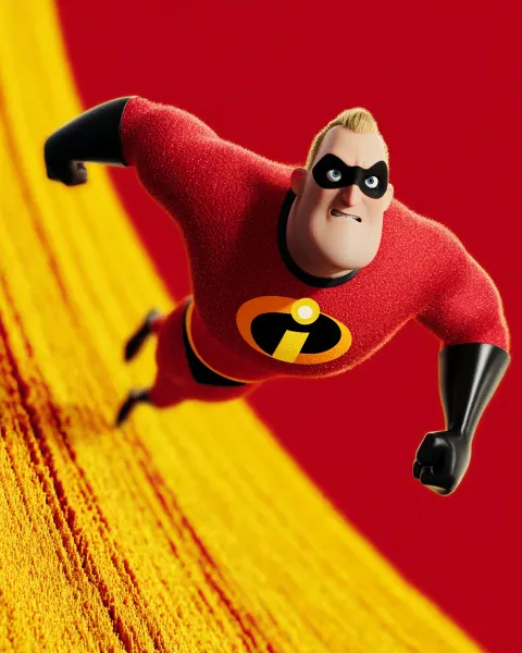 Pixar Style Superhero Cartoon