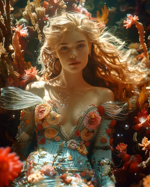 Mermaid Coral Reef Deep Sea