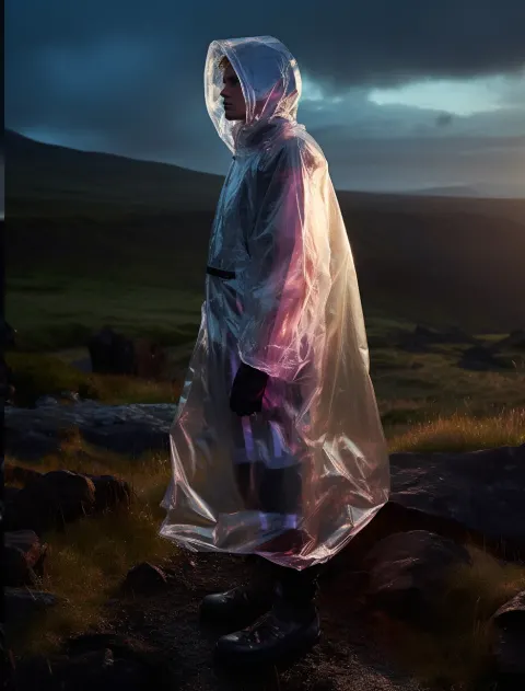 Male Model Raincoat Iceland