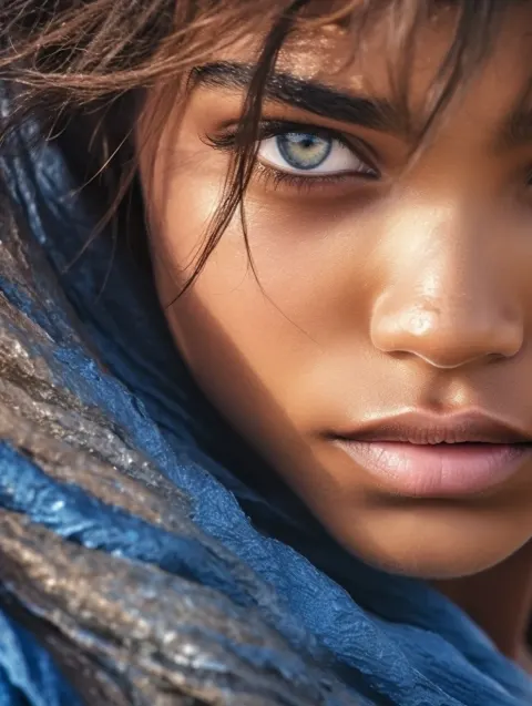 Woman Blue Eyes Portrait