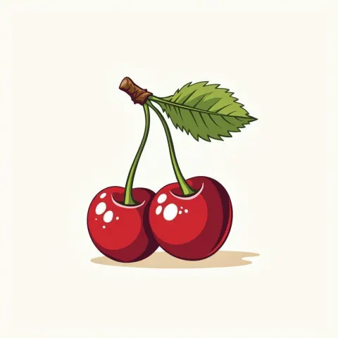 Cherries Drawn With Scientific Vector Precision