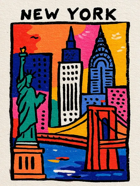 Rio Landmark Travel Poster