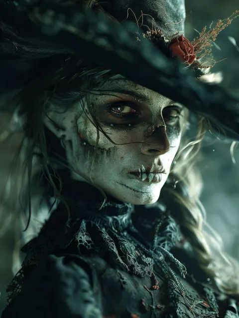 Vampire Witch Skeleton Hat
