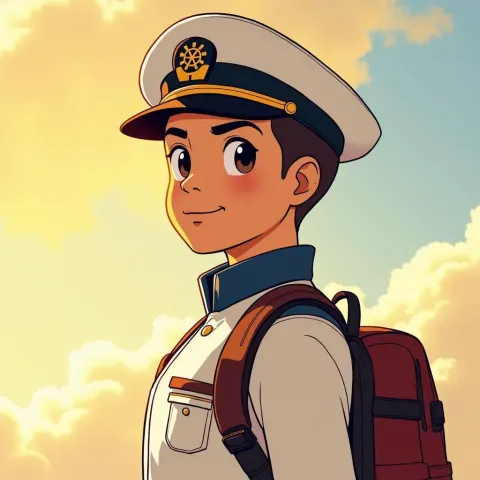 Lando Norris as a Cute Navy Cadet