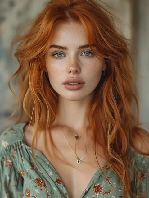 Woman Red Hair Portrait