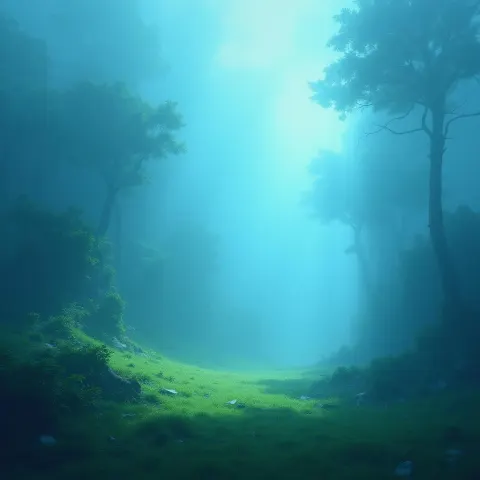 Blue and Green Symbiosis in Dreamlike Haze