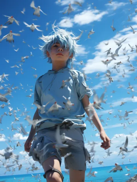 Cyberpunk Boy Virtual Beach