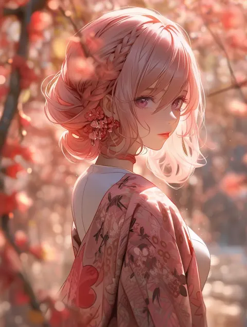 Asian Woman Under Sakura