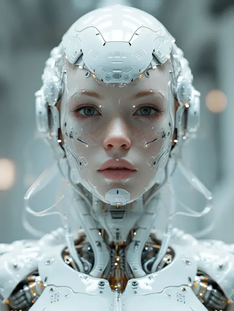 Bionic Woman Cyberpunk Portrait