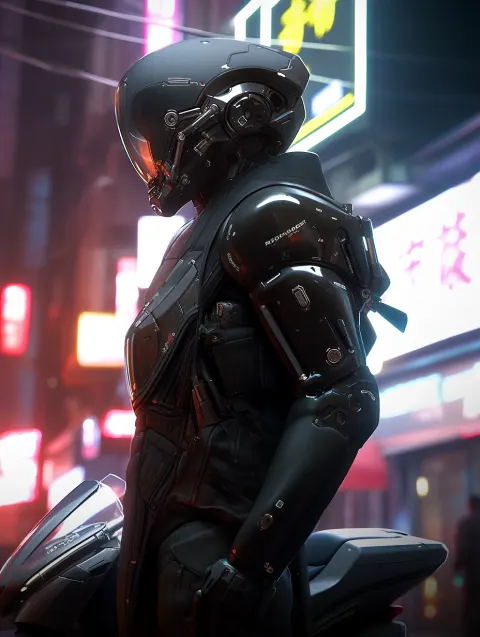 Android Street Neon Cyberpunk