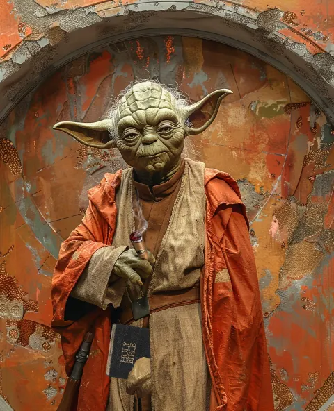 Another Master Yoda with Holy Bible